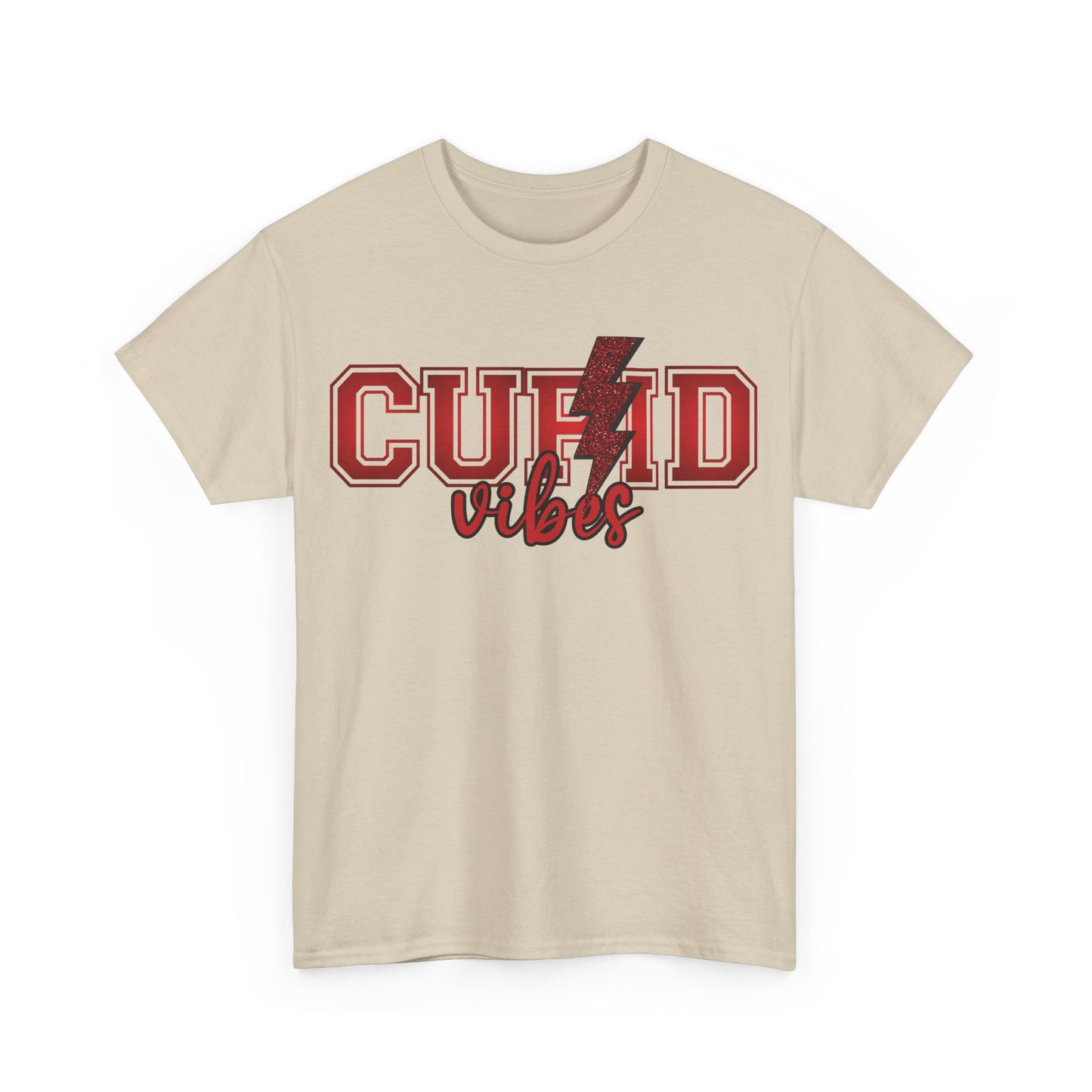 Cupid Vibes Varsity Letters Valentine's Day Tee - Heartfelt Cupid Design | 0008