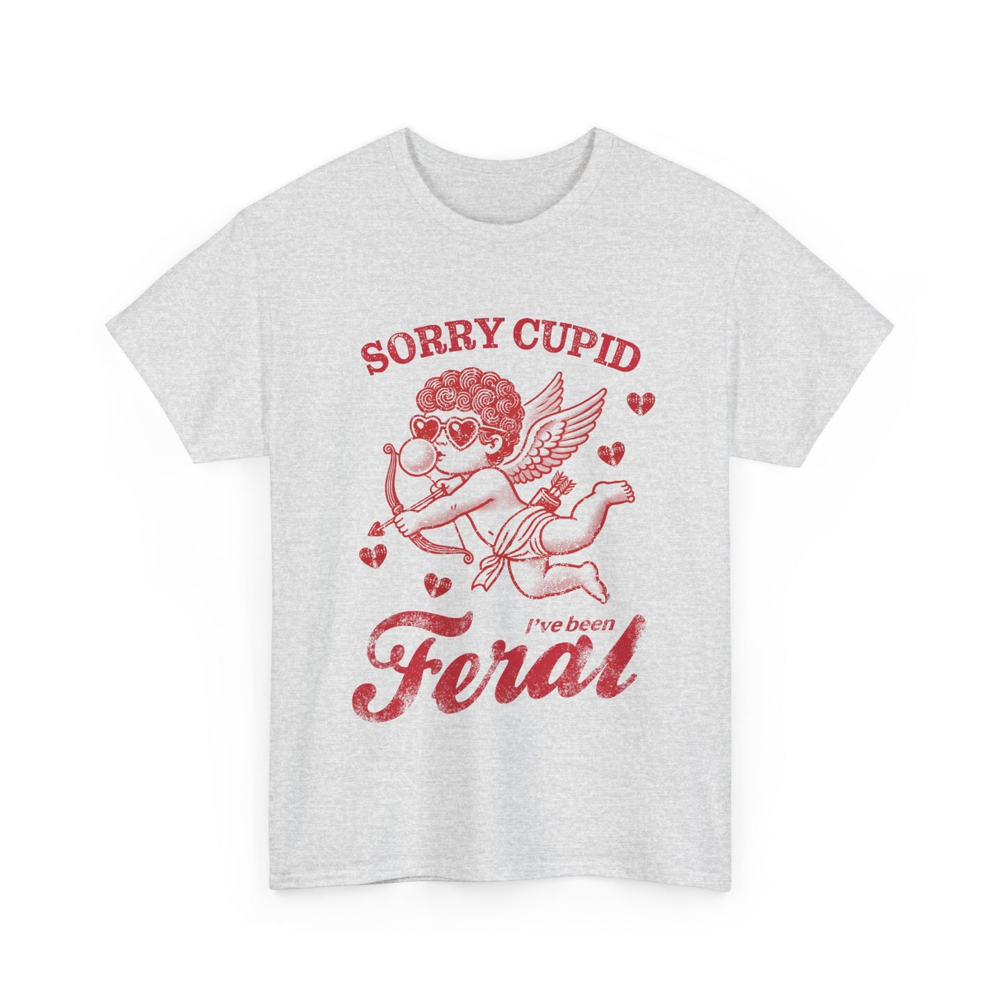 Valentine's Day Humor Sorry Cupid I've Been Feral Saying| 0026