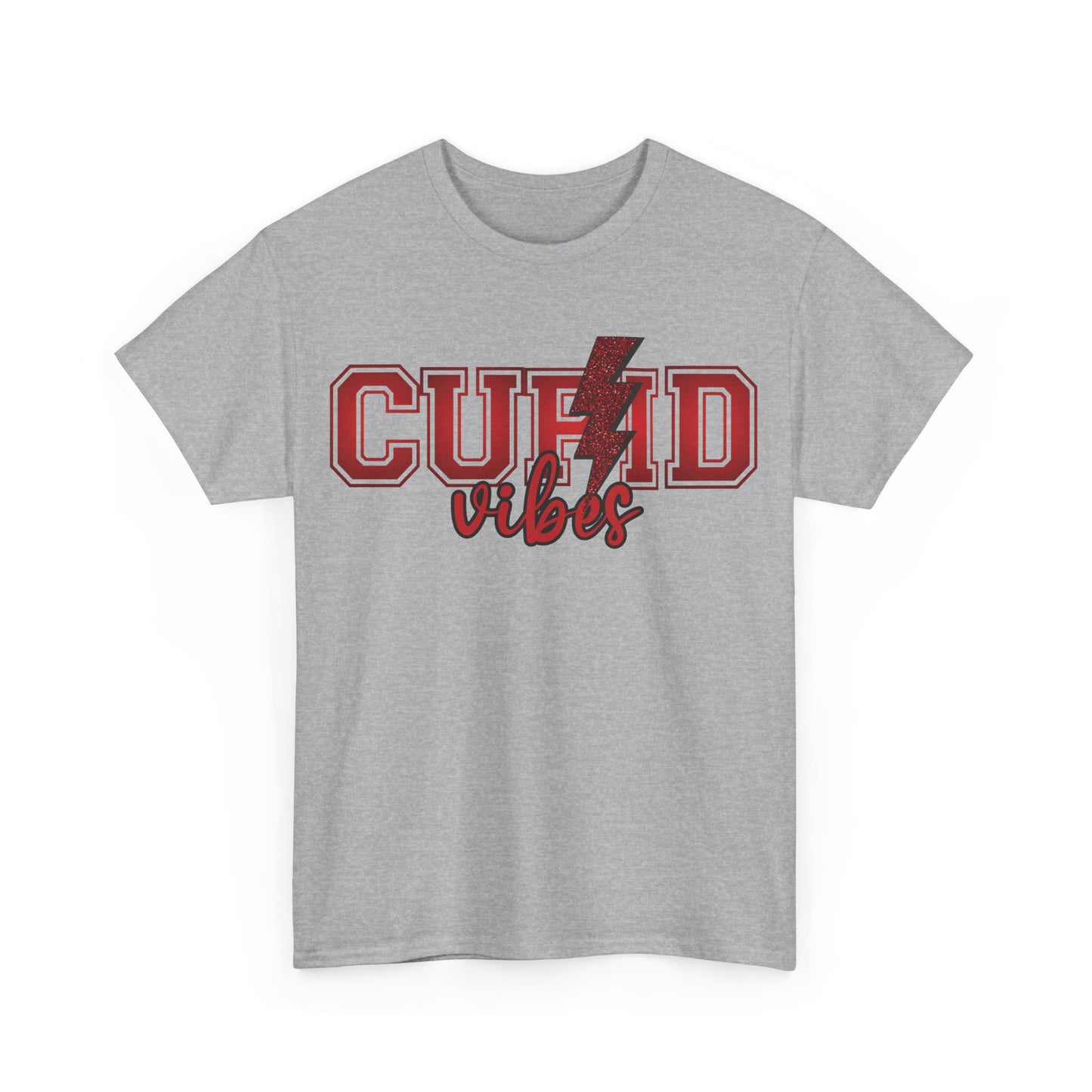 Cupid Vibes Varsity Letters Valentine's Day Tee - Heartfelt Cupid Design | 0008