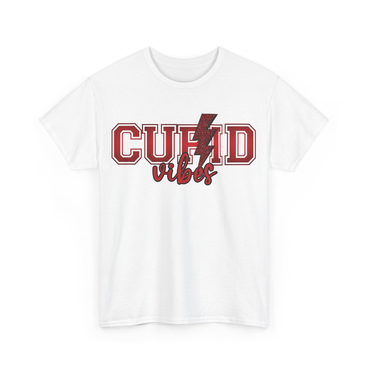 Cupid Vibes Varsity Letters Valentine's Day Tee - Heartfelt Cupid Design | 0008