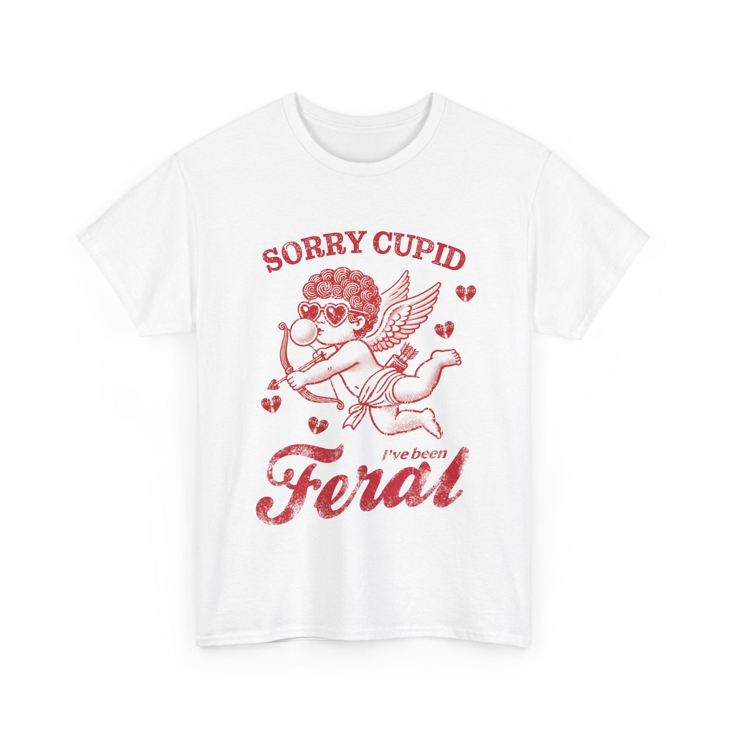 Valentine's Day Humor Sorry Cupid I've Been Feral Saying| 0026