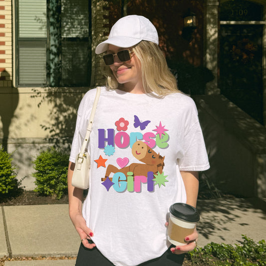 Retro “Horse Girl” T-Shirt – Funny, Colorful, and Perfectly You | 0021